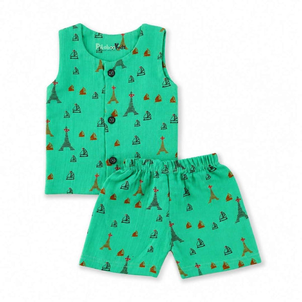 Muslin Vest & Shorts Set -Paris - alt view