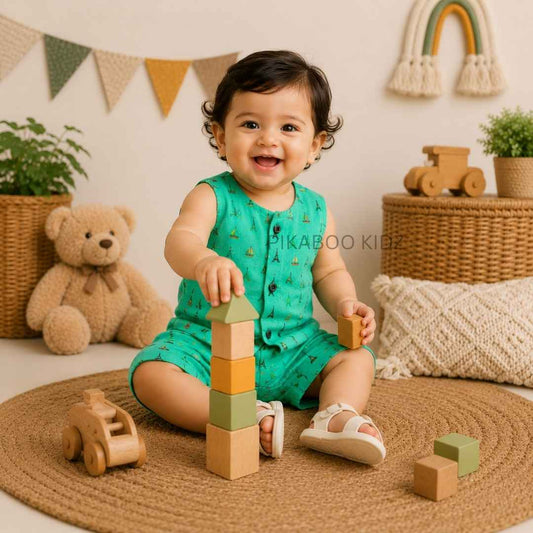 Muslin Vest & Shorts Set -Paris