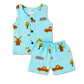 Muslin Vest & Shorts Set - SkyBlue