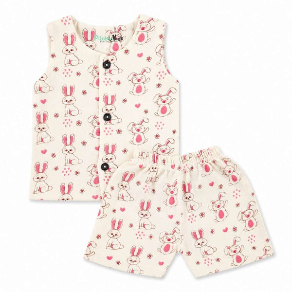 Muslin Vest & Shorts Set -Bunny - alt view
