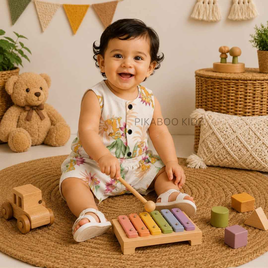 Muslin Vest & Shorts Set - Lion king