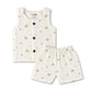 Muslin Vest & Shorts Set - Hearts