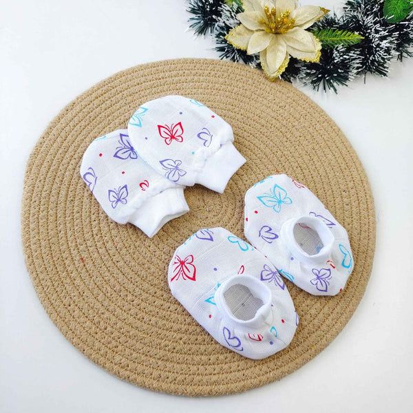 Muslin Mittens Booties Set – Butterfly