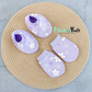 Mittens Booties Set – Purple Flowers