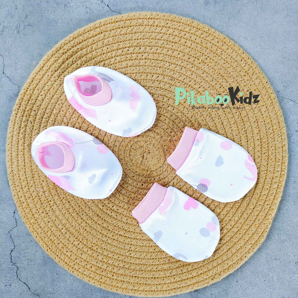 Mittens Booties Set – Elephant Pink