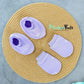 Mittens Booties Set – Purple Flowers