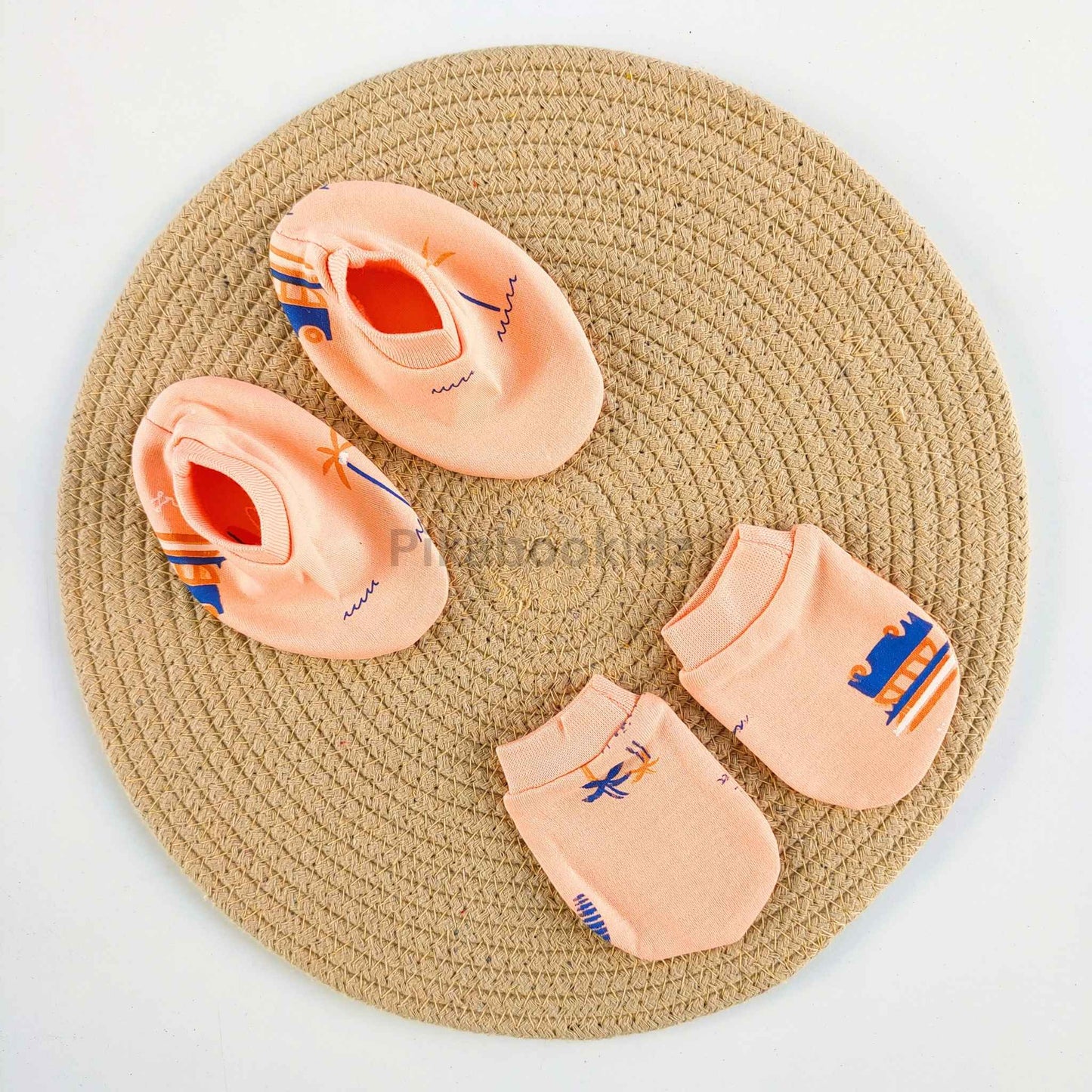 Mittens Booties Set – Orange