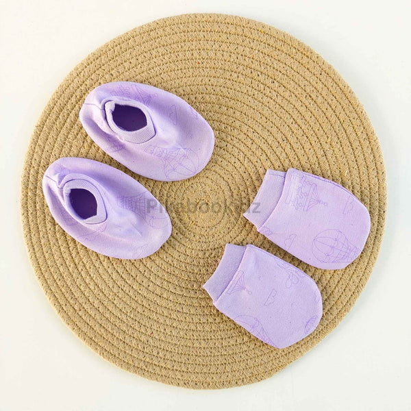 Mittens Booties Set – Purple