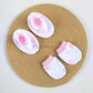 Mittens Booties Set – Pink flowers