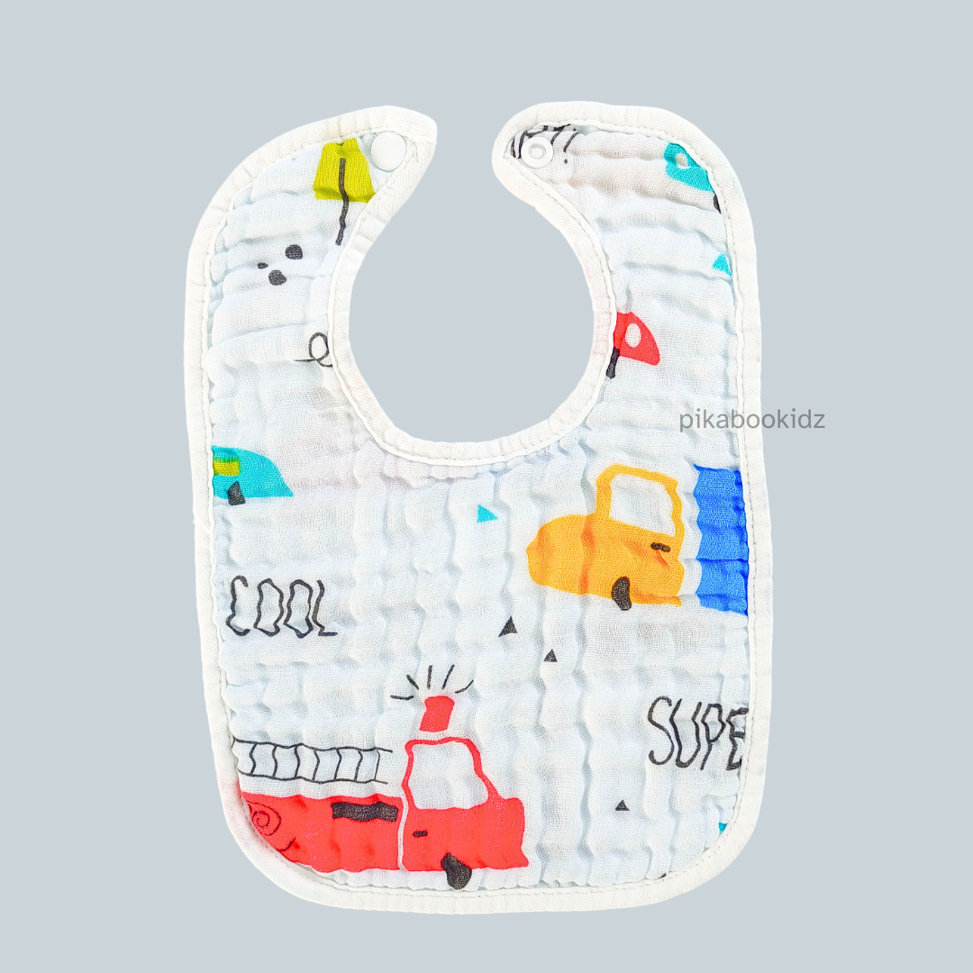 Muslin Bibs Combo Pack of 3 (Assorted)