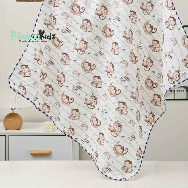 2 Layer Muslin Blanket in 85*85 cm - Monkey - alt view