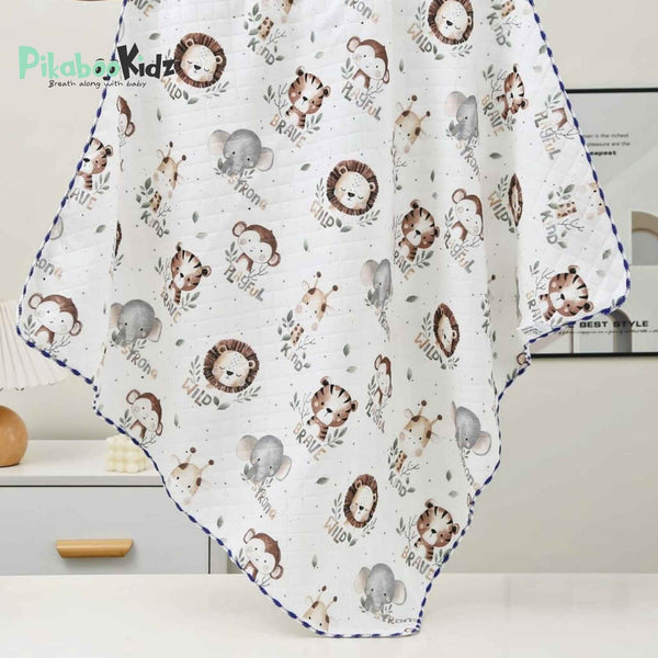 2 Layer Muslin Blanket in 85*85 cm - Animals - alt view