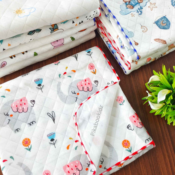 2 Layer Muslin Blanket in 85*85 cm - Elephants