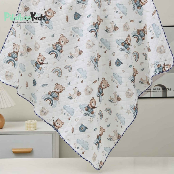 2 Layer Muslin Blanket in 85*85 cm - Romber teddy - alt view