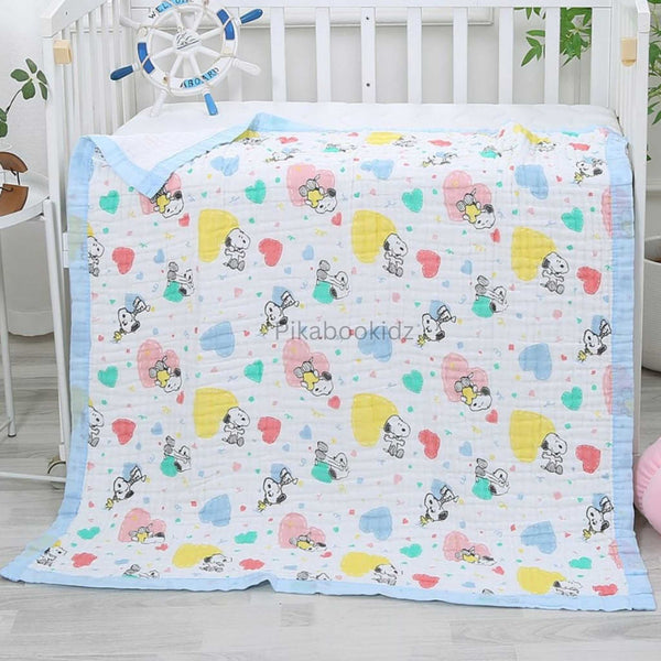 Muslin 6 layer Receiving Blanket - Scooby - alt view