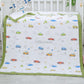 Muslin 6 layer Receiving Blanket - Cars