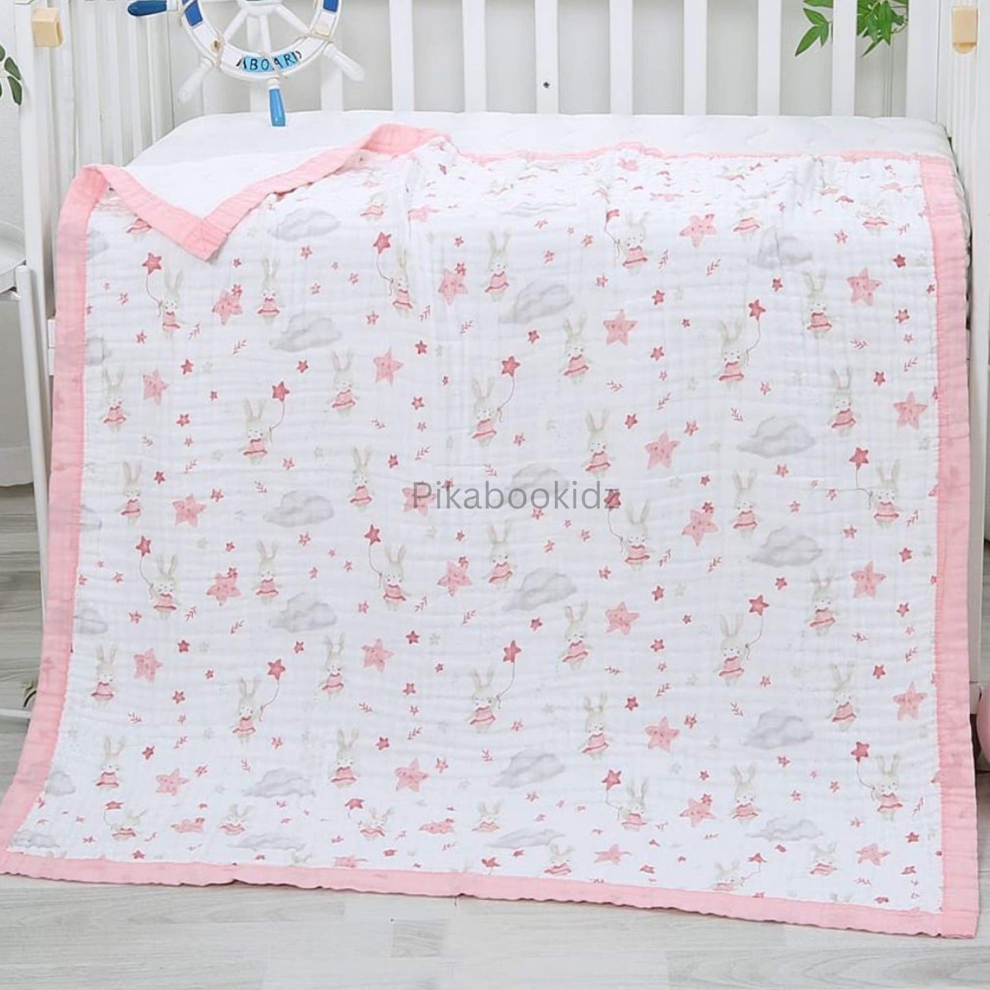 Muslin 6 layer Receiving Blanket - Star