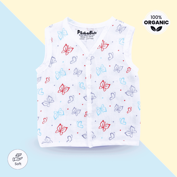Muslin Button Jabla 1-2Yrs – Butterfly