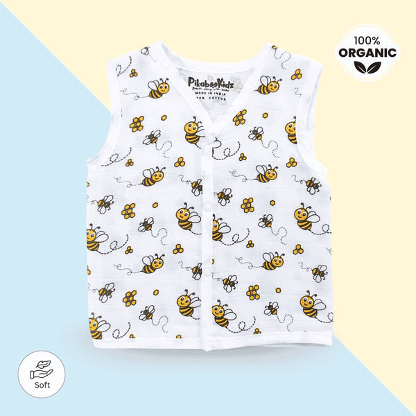 Muslin Button Jabla 1-2Yrs – Honey Bees