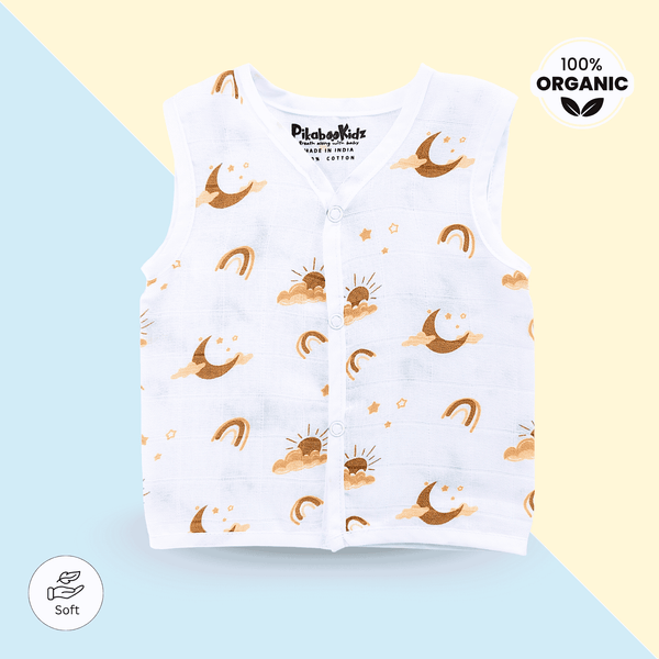 Muslin Button Jabla 1-2Yrs – Stars and Moon