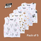 Muslin Button Jablas 0-3M Combo of 5 Pack
