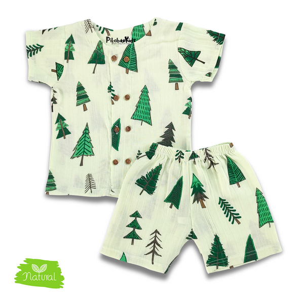 Muslin Co-ord Set - Green