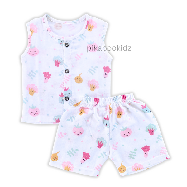 Muslin Jabla & Shorts Set 0-3 M – Veggie