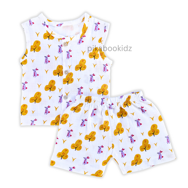 Muslin Jabla & Shorts Set 0-3 M – Trees