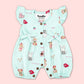 Muslin Rompers - Aqua Blue