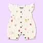 Muslin Rompers - Beige fruits