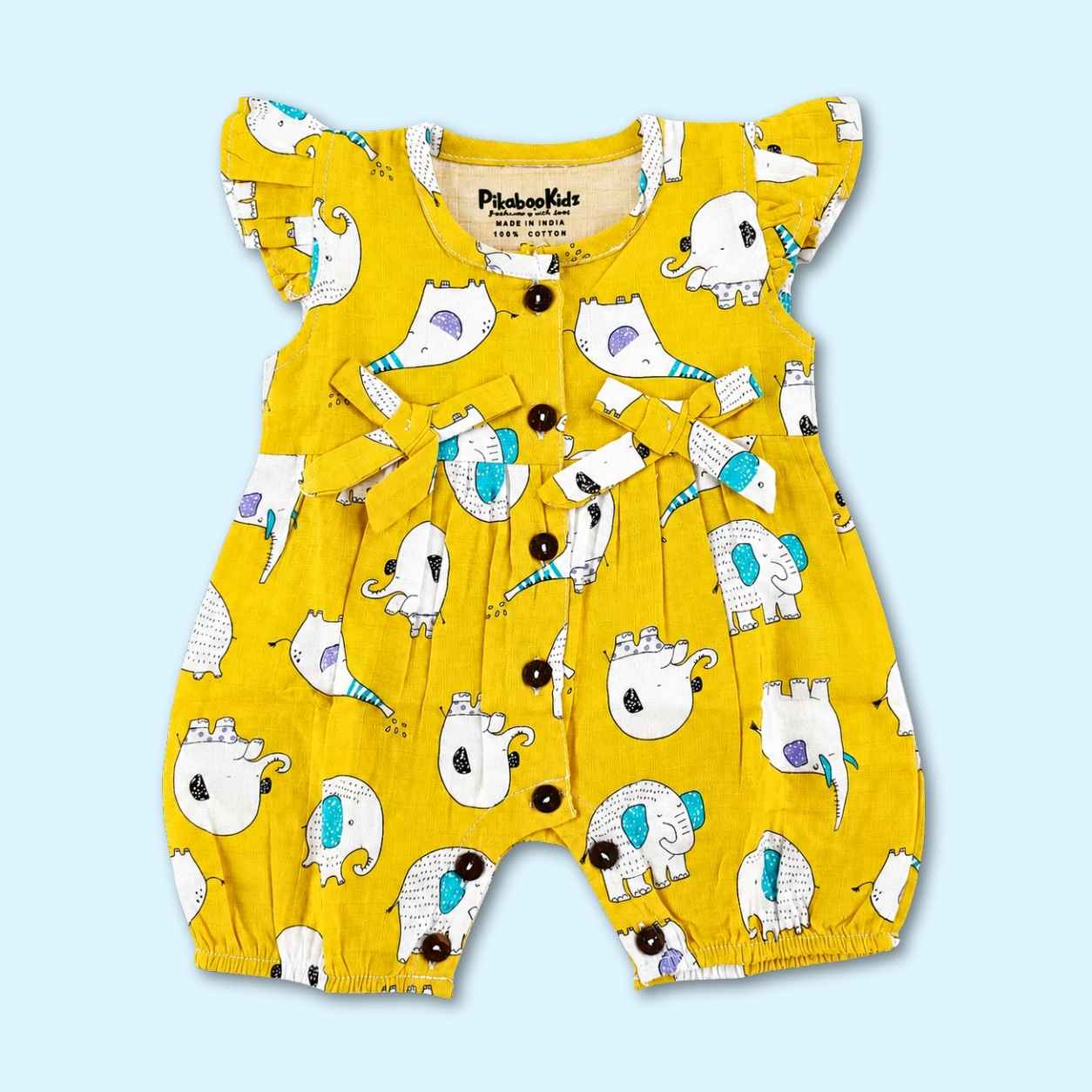 Muslin Rompers - Yellow