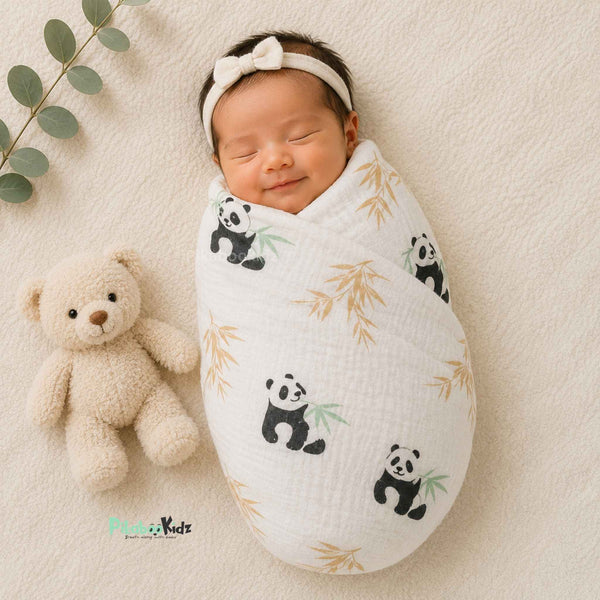 Premium Muslin Swaddle – Panda