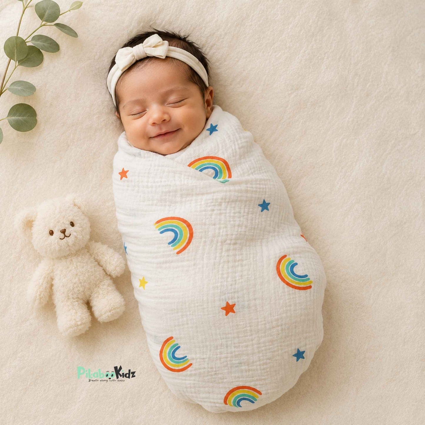 Premium Muslin Swaddle – Rainbows