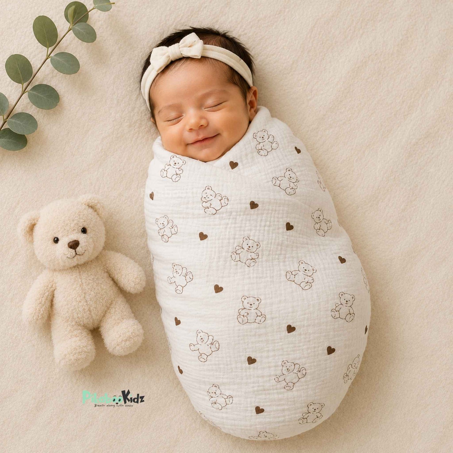 Premium Muslin Swaddle – Teddy
