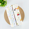 Combo of 2 Muslin Swaddles ( Butterfly, Vehicles )