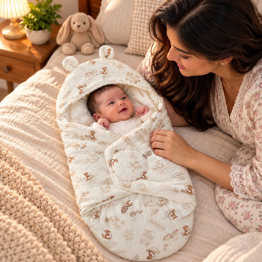 Muslin Baby Sleep Nest - Pikabookidz