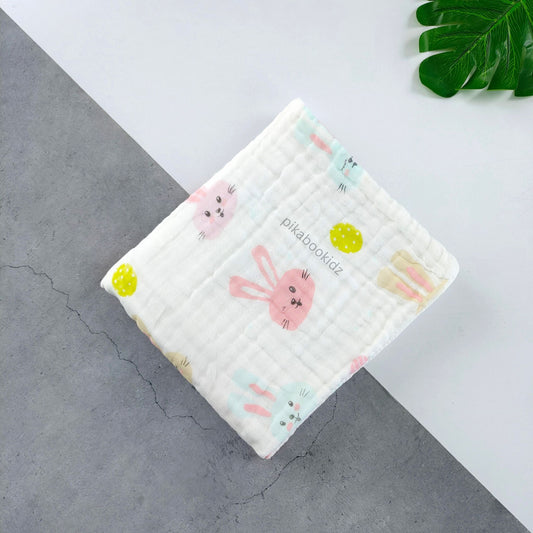 Muslin Crinkled 6layer Bath towel 50*100 cms – Bunny