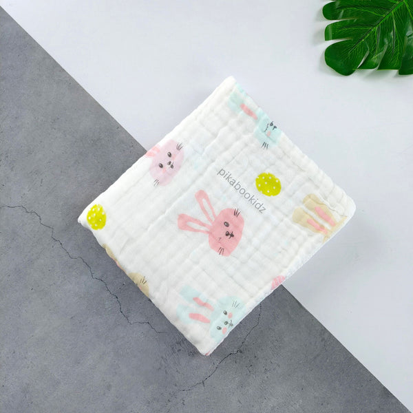 Muslin Crinkled 6layer Bath towel 50*100 cms – Bunny