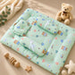 Muslin bed with Bolsters and pillow Green