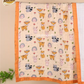 Muslin 6 layer Receiving Blanket Colors - Orange Deer