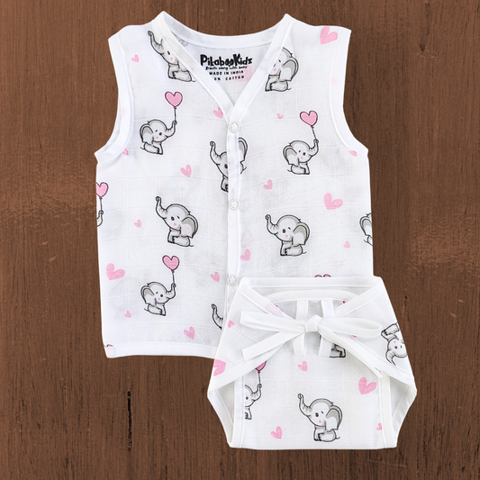 Button Jabla & Nappy set – Baby Elephants