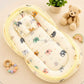 Muslin Carry Nest + Net Bed Combo - Yellow Elephants