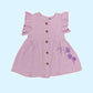 Muslin Button Sleeve Frock Colors – Lilac