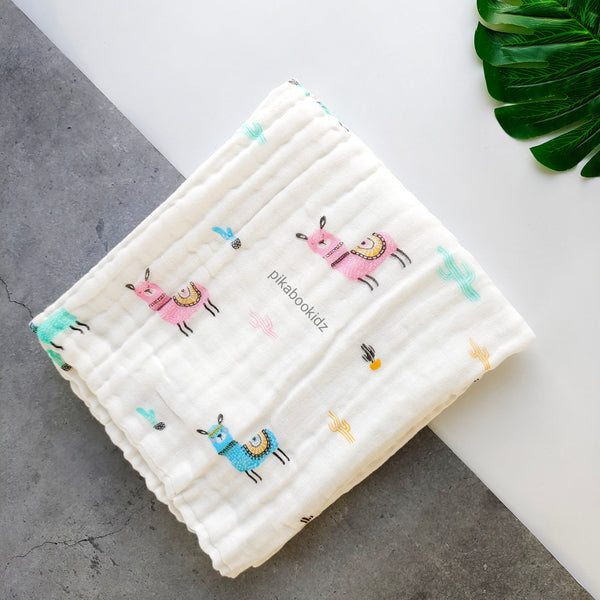 Muslin Crinkled 6layer Bath towel 50*100 cms – Lama