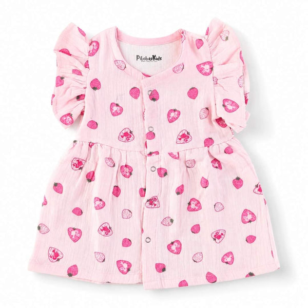 Muslin sleeve frock - Pink - alt view