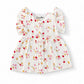Muslin sleeve frock - White