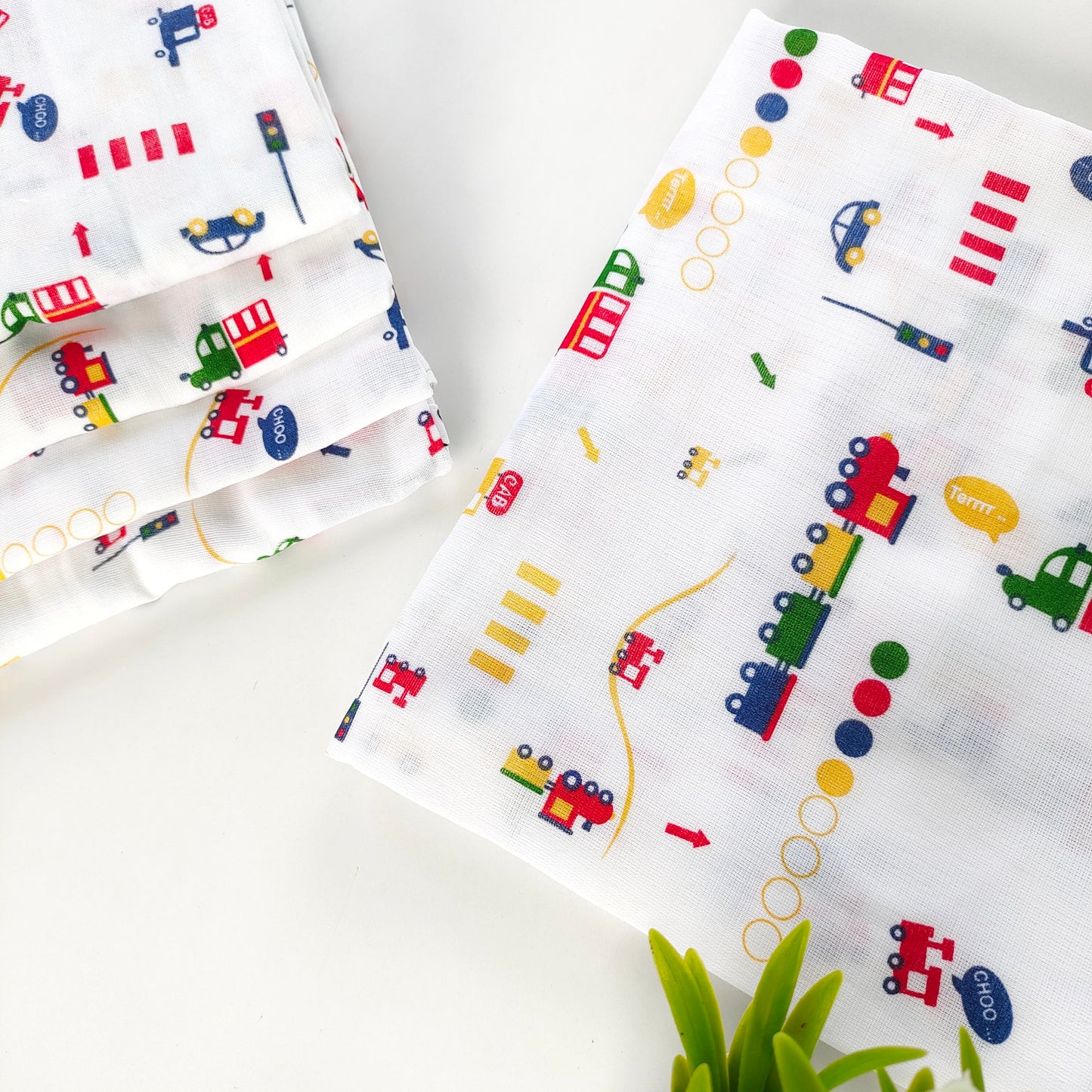 Combo of 3 Muslin Swaddles ( Vehicles, Zoo, Dino )