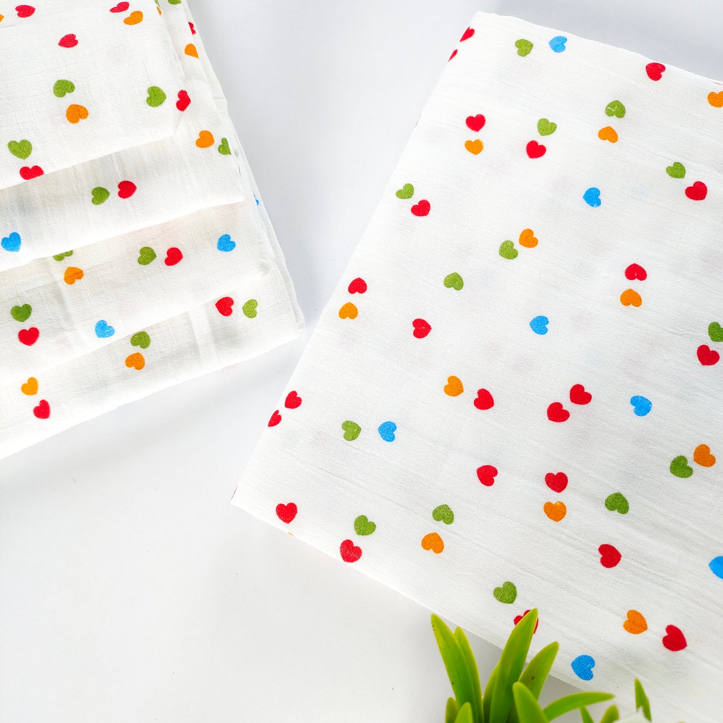 Combo of 3 Muslin Swaddles (Car, Heart, Elephant)