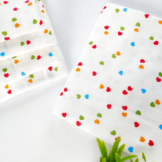 Muslin Swaddle – Hearts