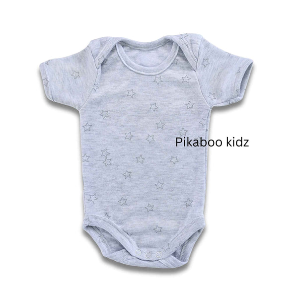 Onesies 0-3M – Grey Stars